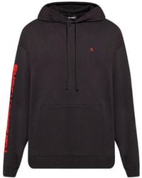 Raf Simons - Logo Embroidered Drawstring Hoodie - Lyst