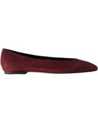 Aeyde - Solid Suede Ballet Flats - Lyst