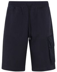 C.P. Company - Cargo-Pocket Cotton Shorts - Lyst