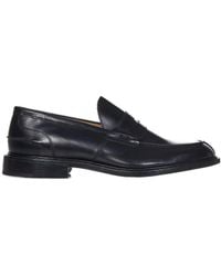 Tricker's - Almond Toe Leather Loafers - Lyst