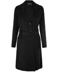 Emporio Armani - Lapel Coat - Lyst