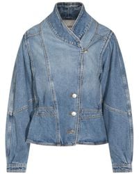 Isabel Marant - Asymmetrical Front Denim Jacket - Lyst