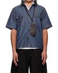 Sacai - Lightweight Short-Sleeved Denim Shirt - Lyst