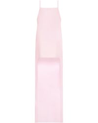 Courreges - Courrèges Backless Crepe Long Dress - Lyst