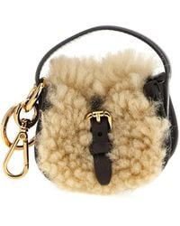 Etro - Shearling Bag Pendant Key Ring - Lyst