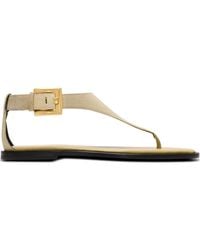 Balmain - Anthem Flat Toe-Post Sandals - Lyst