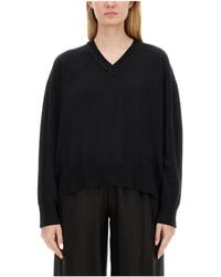 Fabiana Filippi - Sequin-Embellished V-Neck Knitted Jumper - Lyst