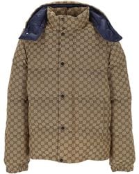 Gucci - Gg Motif Padded Puffer Jacket - Lyst