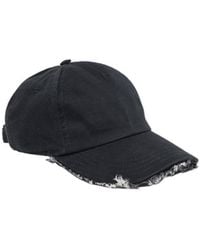 DIESEL - C-Obik Frayed Denim Baseball Cap - Lyst
