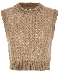 Peserico - Sleeveless Knitted Vest - Lyst