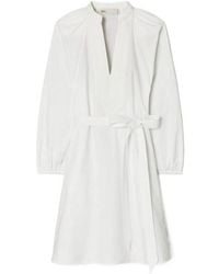 Tory Burch - Balloon Sleeve Cotton Tunic Dress - Lyst