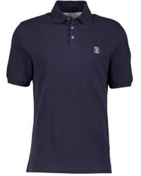 Brunello Cucinelli - Logo-Embroidered Cotton Polo Shirt - Lyst