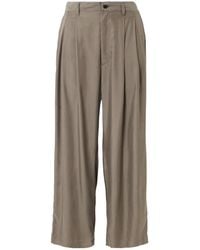 Ssstein - Pleated Twill Wide-Leg Pants - Lyst