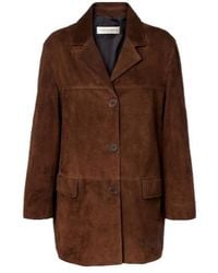 Nour Hammour - Voltia Suede Jacket - Lyst