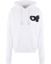 Off-White c/o Virgil Abloh - Shared Logo Drawstring Hoodie - Lyst