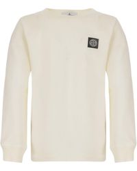 Stone Island - Logo-Patch Crew-Neck T-Shirt - Lyst