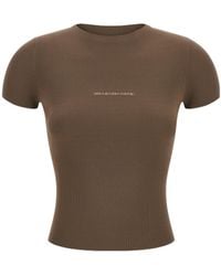 Alexander Wang - Ribbed Short-Sleeved T-Shirt - Lyst