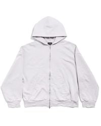 Balenciaga - Back Zip-Up Hoodie Regular Fit - Lyst