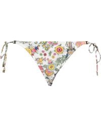 Tory Burch - Floral Print Bikini Bottoms - Lyst