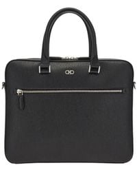 Ferragamo - Gancini Logo Plaque Zipped Tote Bag - Lyst