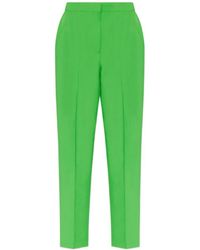 McQueen - High Waist Straight Leg Trousers - Lyst