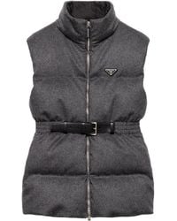 Prada - Loden Down Vest - Lyst