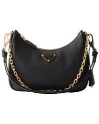Prada - Logo Plaque Zipped Mini Shoulder Bag - Lyst