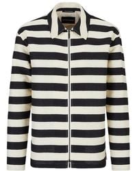 Emporio Armani - Collared Zip-Front Overshirt - Lyst