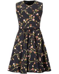 Giambattista Valli - Short Floral Popeline Round-Neck Dress - Lyst