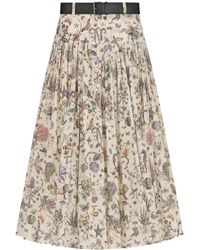 Dior - Mid-Length Belted Skirt - Lyst