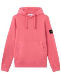 Stone Island - Logo Patch Straight Hem Hoodie - Lyst