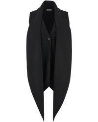 Ferragamo - Ferragamo Pointed Hem Straight Cut Back Waistcoat - Lyst