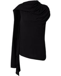 The Row - Isadra Draped Jersey Top - Lyst