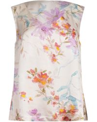 Herno - Floral V-Neck Top - Lyst