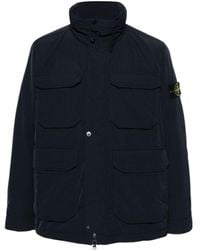 Stone Island - Compass-Badge Funnel Neck Puffer Jacket - Lyst