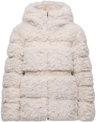 Moncler - Verie Teddy Hooded Short Down Jacket - Lyst