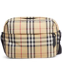 Burberry - Checked Zip-Up Messenger Bag - Lyst