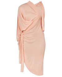 Ferragamo - Ferragamo Asymmetric Knitted Dress - Lyst