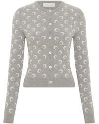 Marine Serre - Moon Jacquard Knit Fitted Cardigan - Lyst