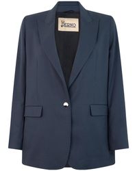 Herno - Shawl-Collar Single-Breasted Blazer - Lyst