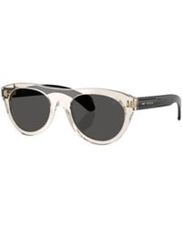 Moncler - Eyewear Oval Frame Sunglasses - Lyst