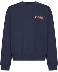 Marni - Logo Patch Crewneck Sweaters - Lyst