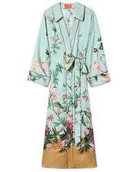 La DoubleJ - Midnight Silk Wrap Dress - Lyst