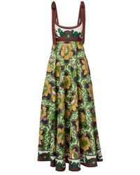 ALÉMAIS - Liana Ballet Printed Linen Midi Dress - Lyst