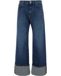 Pinko - High Waisted Wide-Leg Jeans - Lyst