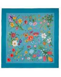 Gucci - Printed Silk Twill Carré - Lyst