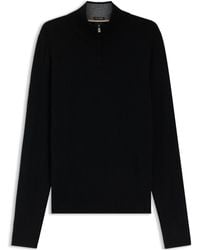 BOSS - Zip-Up High-Neck Sweater - Lyst