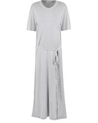 Lemaire - Belted Crewneck T-Shirt Dress - Lyst