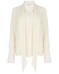 Nina Ricci - Lavalliere Satin Shirt - Lyst