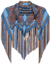 Etro - Paisley-Print Fringed Scarf - Lyst